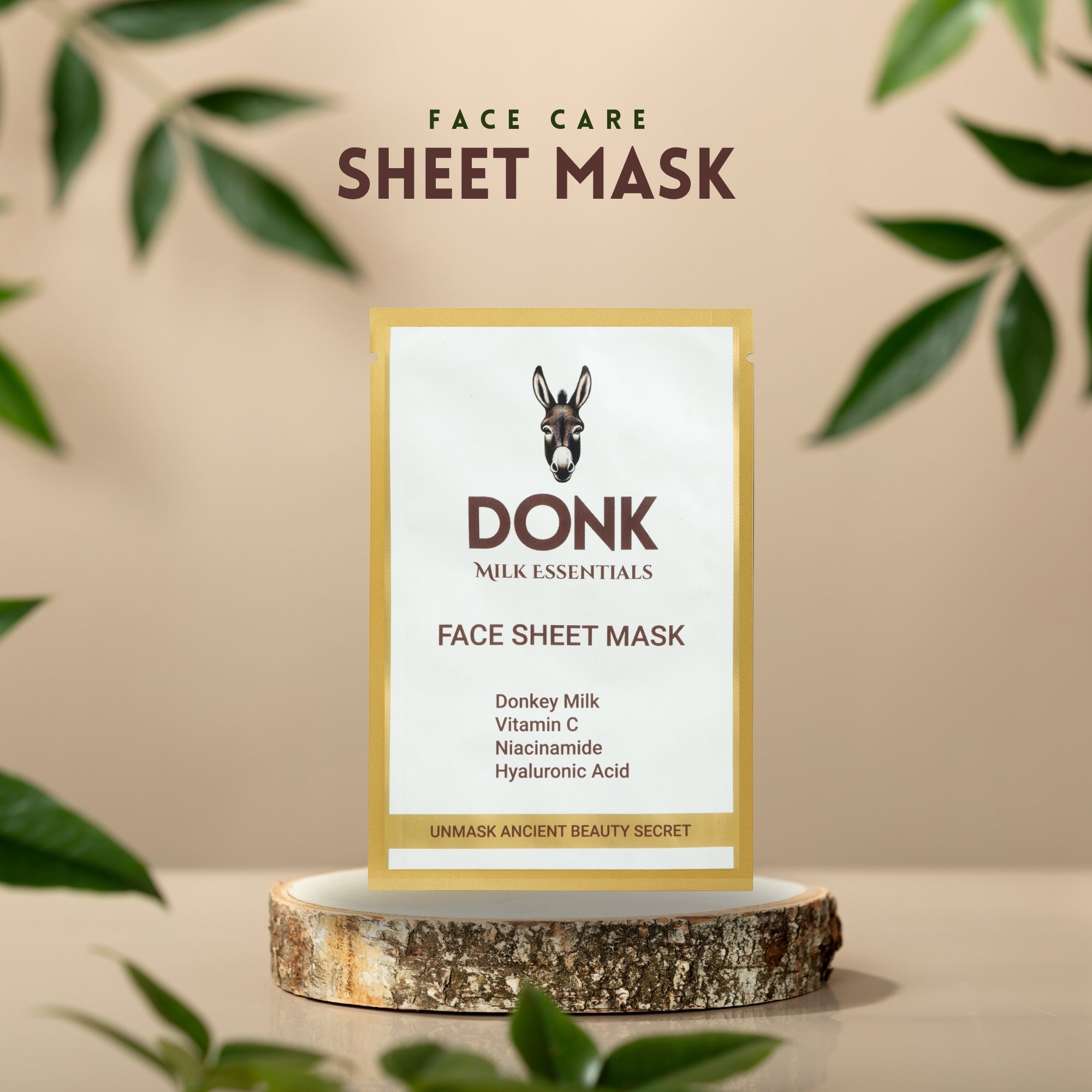 Donkey Milk Face Sheet Mask - Niacinamide & Hyaluronic Acid
